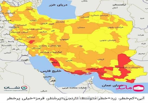 ۶۰ درصد استان بوشهر در وضعیت قرمز كرونایی