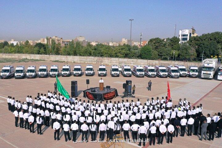کاروان اورژانس تهران به سمت مرز مهران بدرقه شد